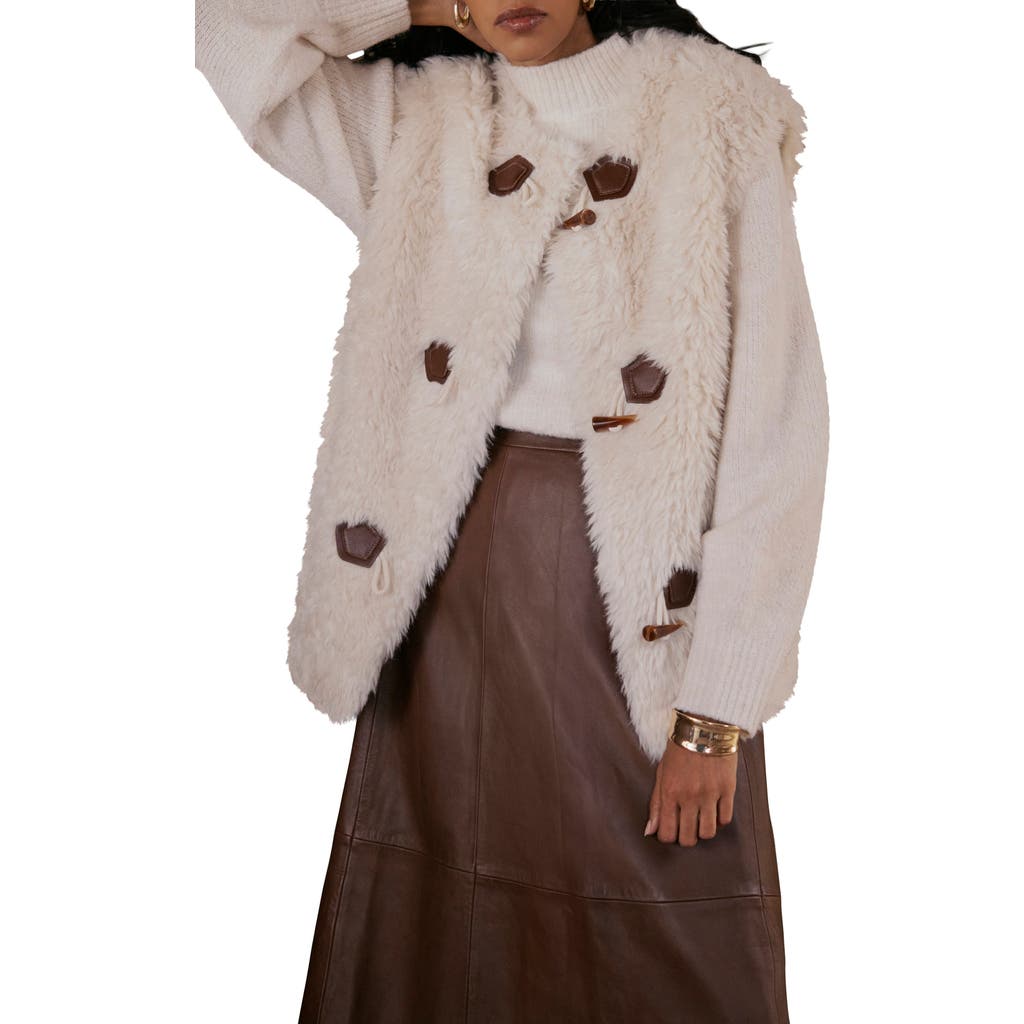 Mint Velvet Faux Fur Vest In Black
