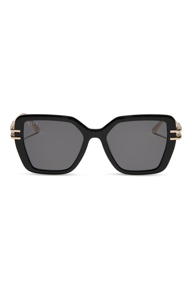Dasha 50mm Square Sunglasses, Main, color, BLACK / GREY