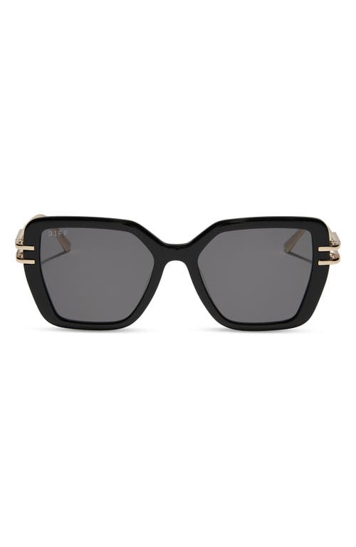 Diff Dasha 50mm Square Sunglasses In Black