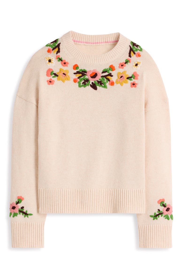 Ella Embroidered Sweater, Alternate, color, IVORY, EMBROIDERY