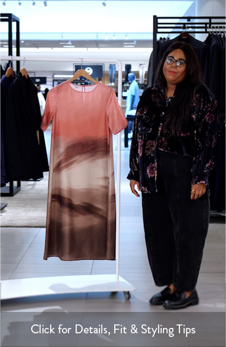 Shantung Landscape Midi Dress, sales video thumbnail