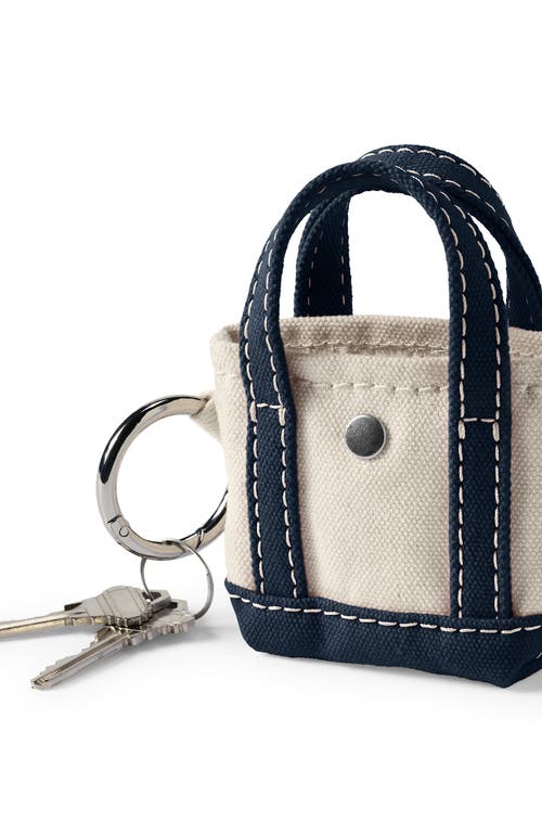 Lands' End Mini Canvas Tote Charm In Blue