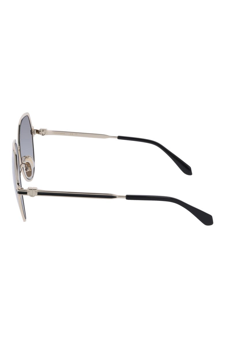62mm Oversize Tea Cup Sunglasses, Alternate, color, GOLD/ GREY GRADIENT