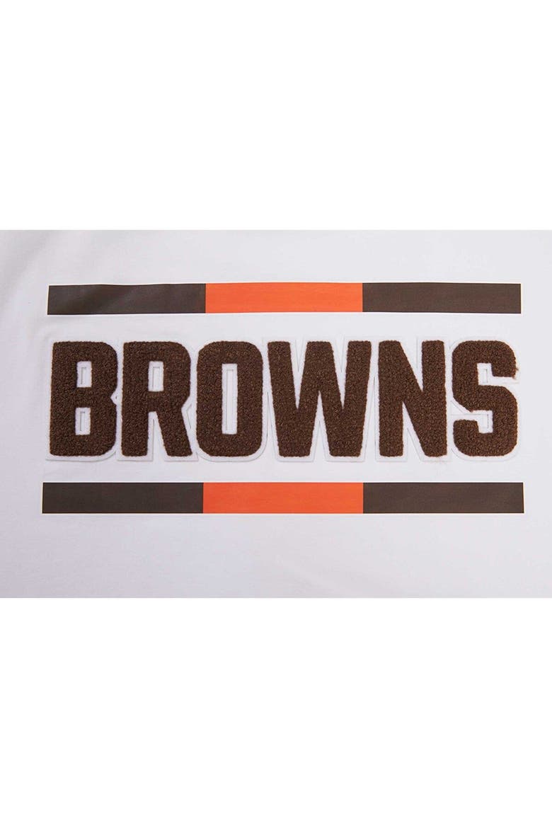 Women's Pro Standard White Cleveland Browns New Helmet Capsule Cropped T-Shirt, Alternate, color, White