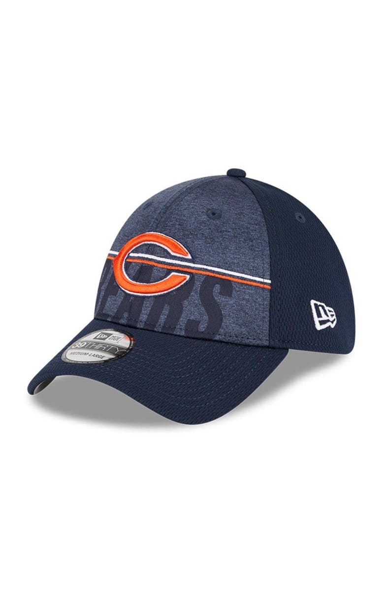 New Era Men's New Era Navy Chicago Bears 2023 NFL Training Camp Primary Logo 39THIRTY Flex Fit Hat, Main, color, Navy