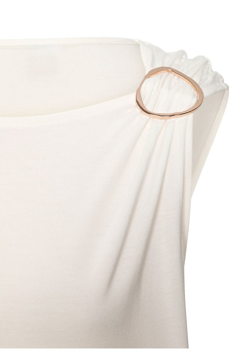 Asymmetrical Ring Detail Top, Alternate, color, Ivory