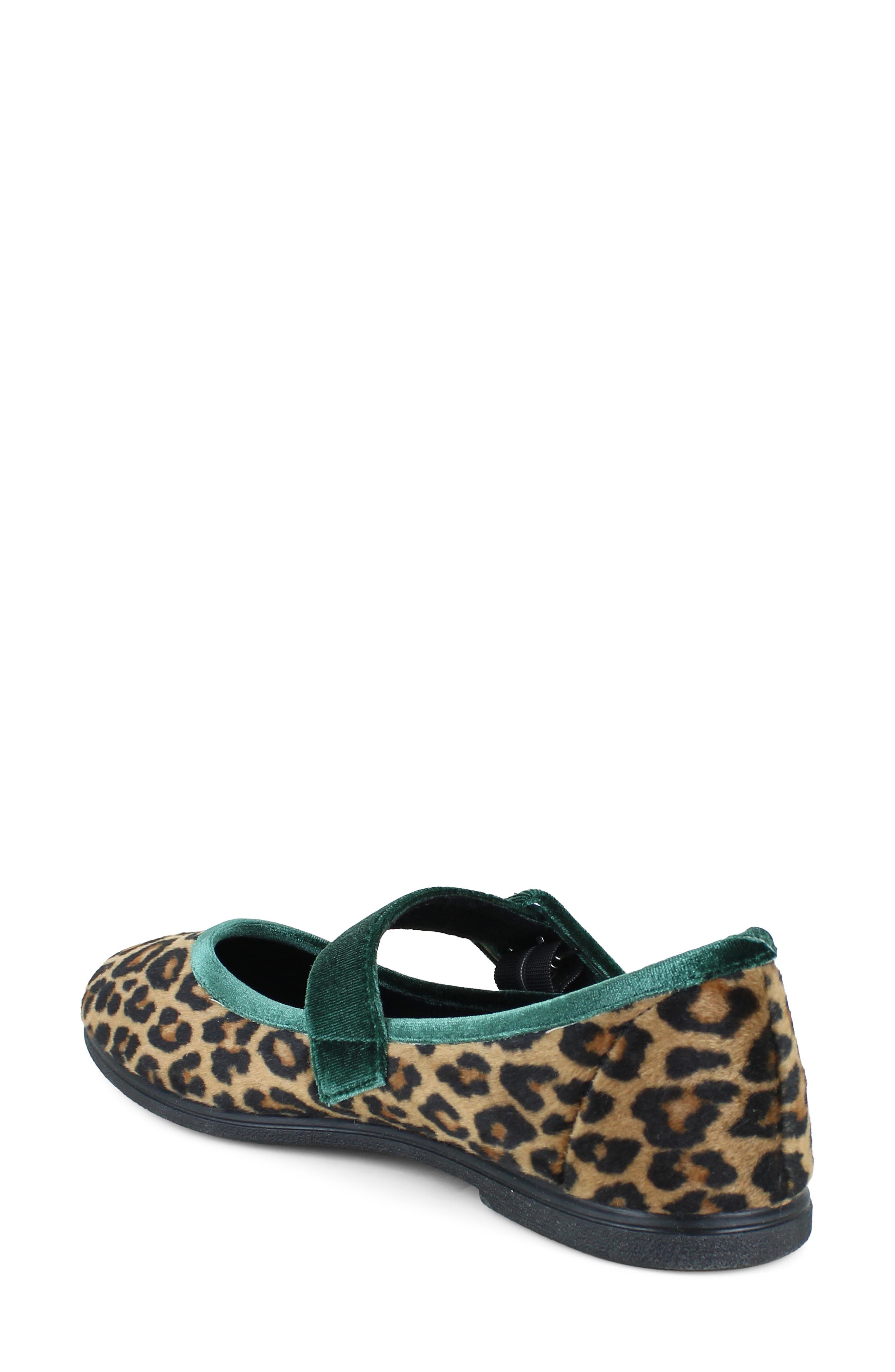 Animal Print Mary Jane Flat, Alternate, color, LEOPARD FABRIC