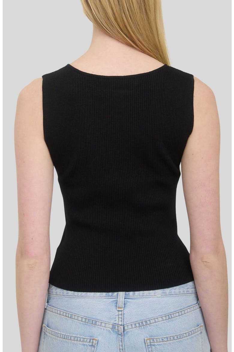 Sleeveless Knit Top, Alternate, color, BLACK