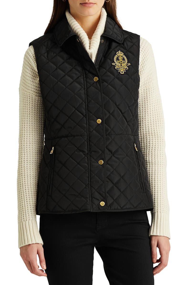 Lauren Ralph Lauren Diamond Quilted Vest, Main, color, 