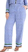 NIC+ZOE Lenox Mosaic Print Wide Leg Pants