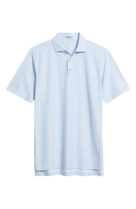 Santiago Geo Print Performance Piqué Golf Polo