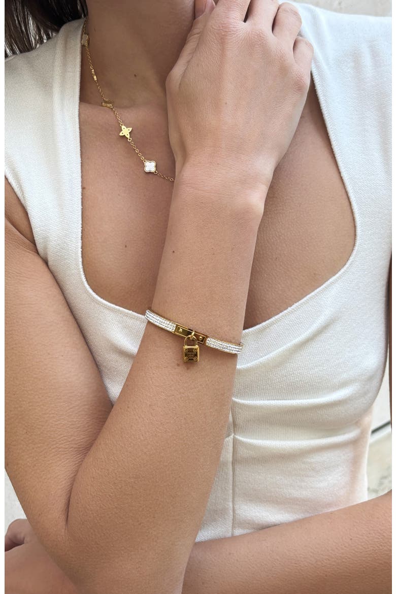Padlock Bracelet, Alternate, color, GOLD