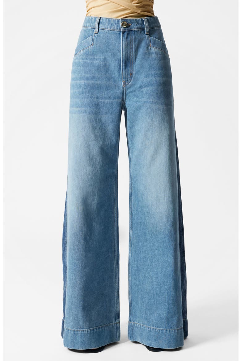 Wide Leg Jeans, Main, color, BLUE MEDIUM DUSTY