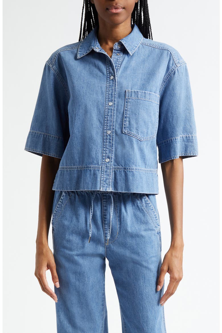 Spruce Denim Shirt, Main, color, AMETHYST FROST