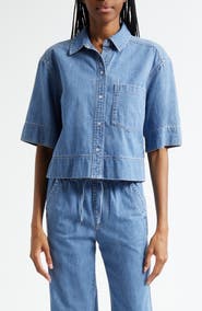 Veronica Beard Spruce Denim Shirt