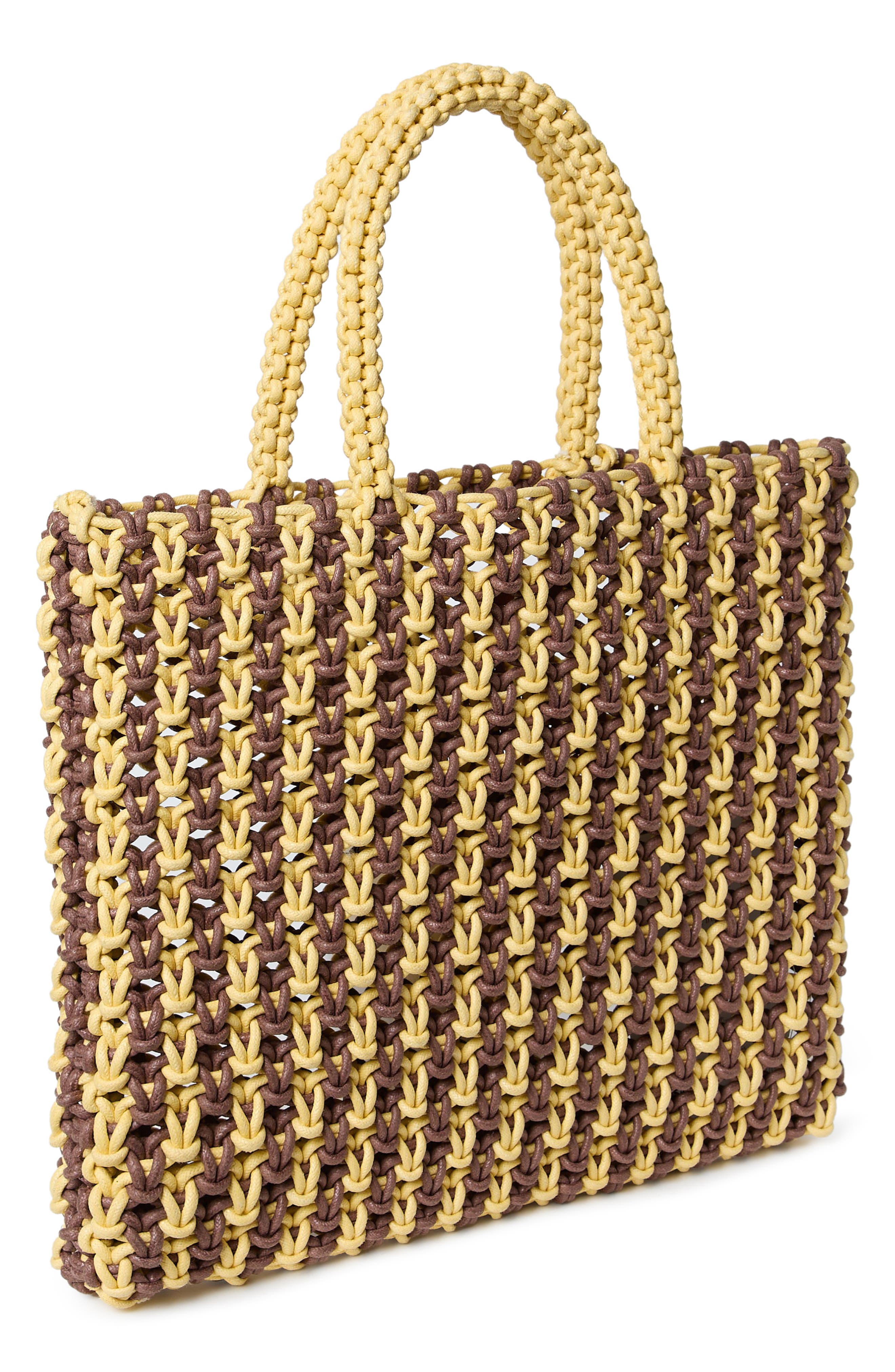 Loeffler Randall Celia Knotted Tote Bag, Alternate, color, Brown/ Butter