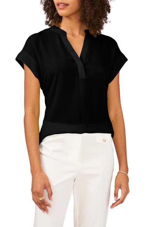 Split Neck Georgette Blouse