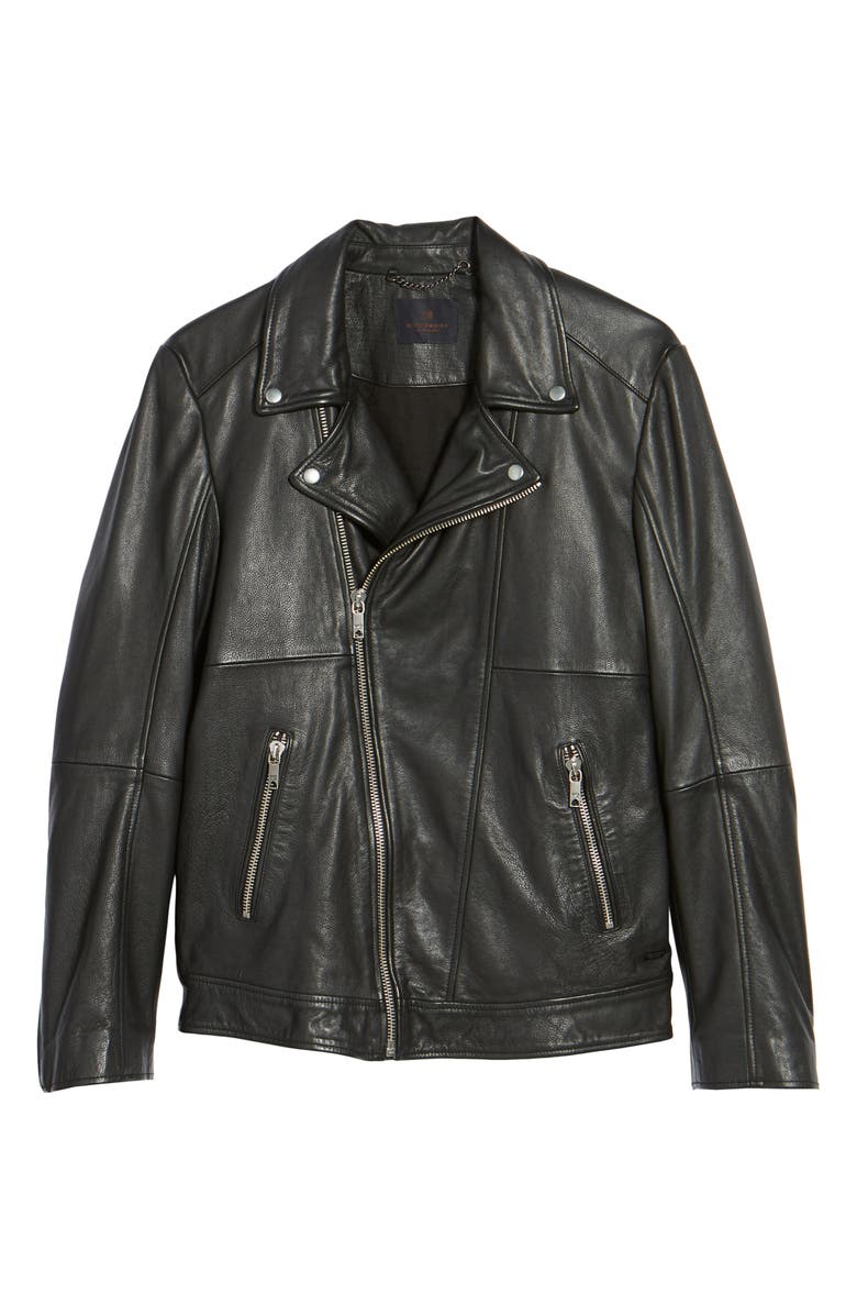 Scotch & Soda Classic Leather Jacket, Alternate, color, 