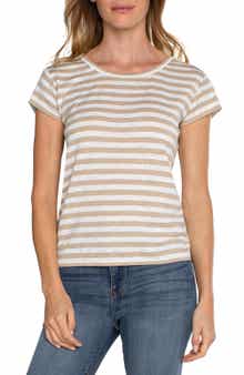 Liverpool Stripe Cinch Back Knit Top
