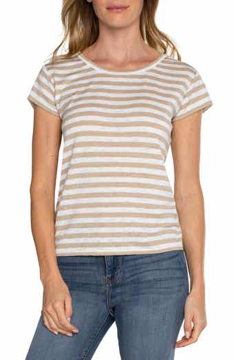Liverpool Stripe Cinch Back Knit Top