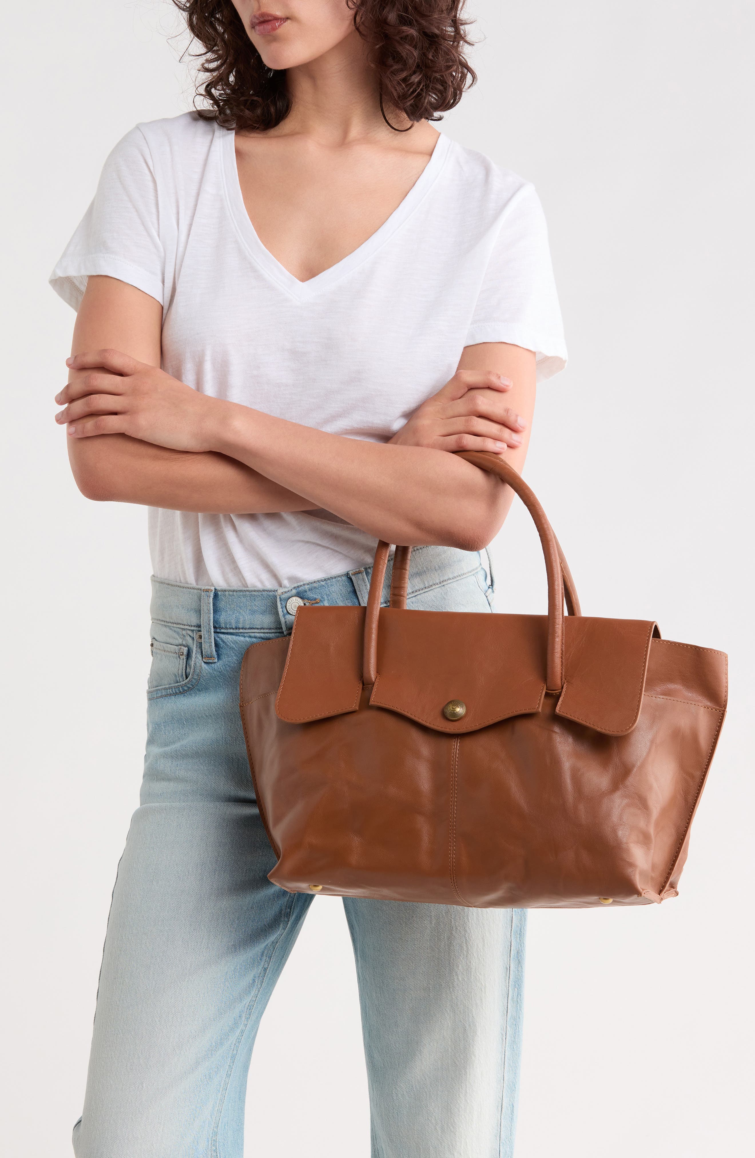 Rach Leather Tote, Alternate, color, HONEY TAN GOAT CRUMBLE OIL