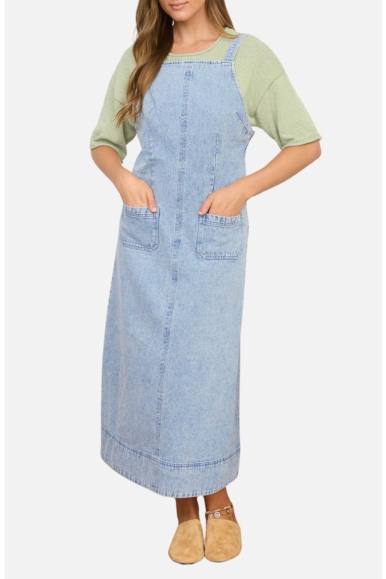 Denim Midi Dress, Main, color, LIGHT DENIM