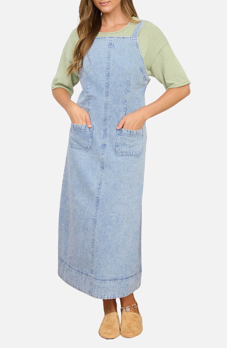 Blu Pepper Denim Midi Dress, Main, color, Light Denim