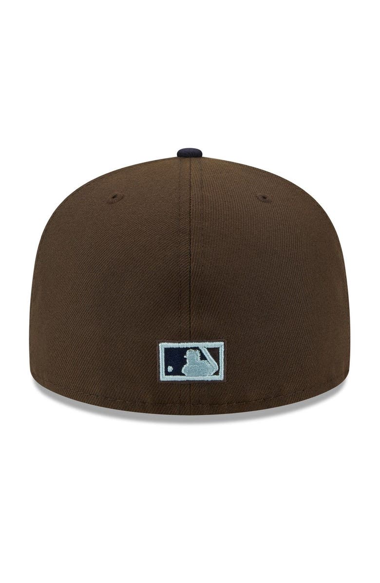 New Era Men's New Era Brown/Navy Chicago White Sox Comiskey Park 75th Anniversary Walnut 9FIFTY Fitted Hat, Alternate, color, Brown