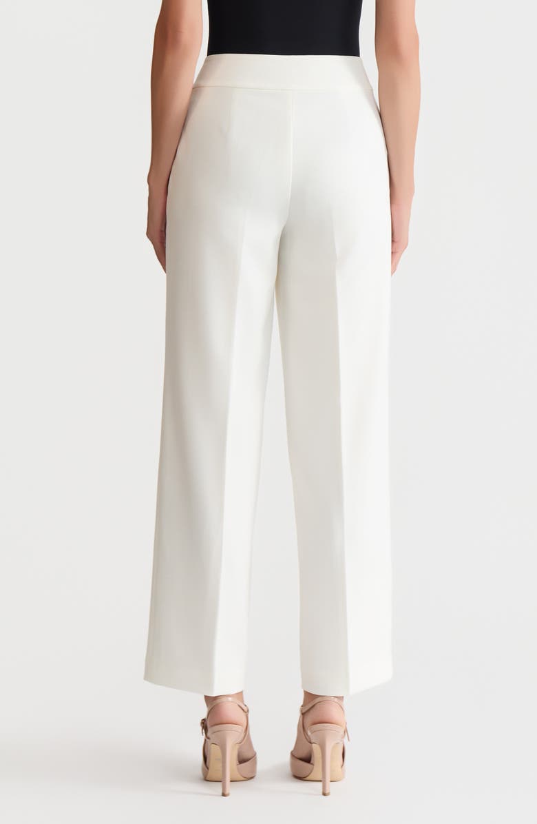KASPER Flat Front Wide Leg Pants, Alternate, color, Vanilla Ice