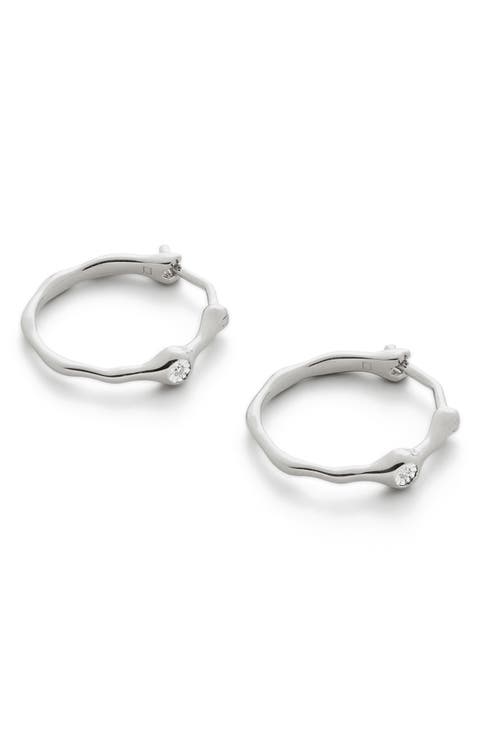 Siren Diamond Huggie Hoop Earrings