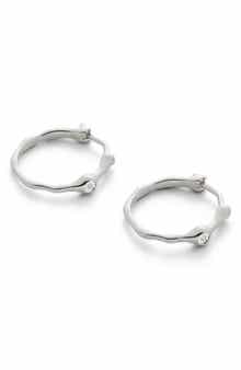 Monica Vinader Siren Diamond Huggie Hoop Earrings