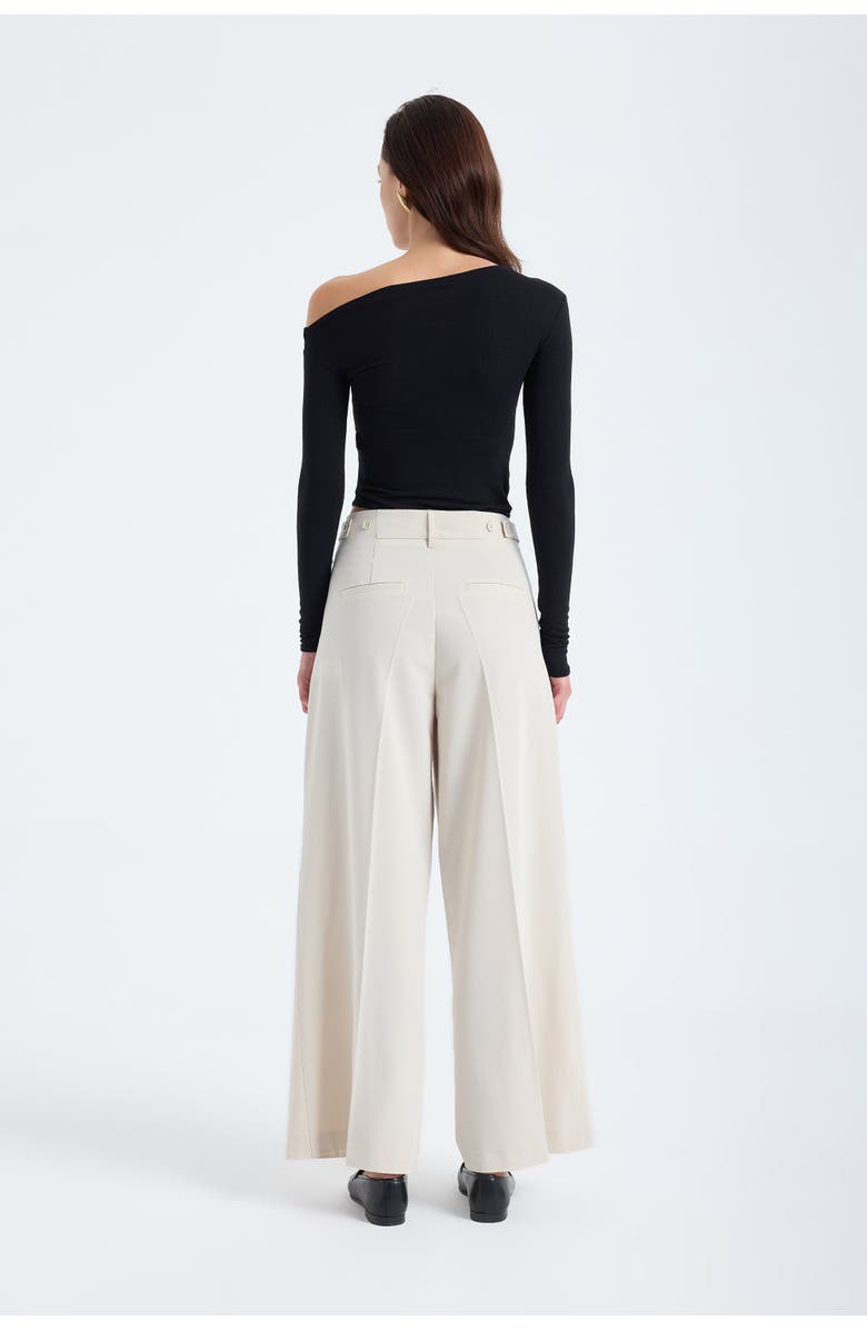 Monlicia Liora Double Pleated Palazzo Trousers, Alternate, color, Stone