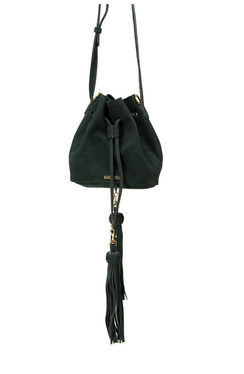 SABANDIJA Lechuza Suede Crossbody Bag, Main, color, Green