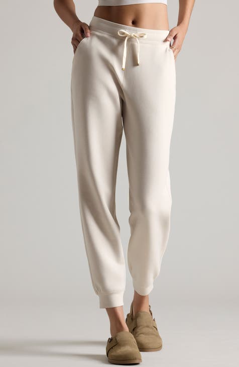 Cream womens jogger pants on sale