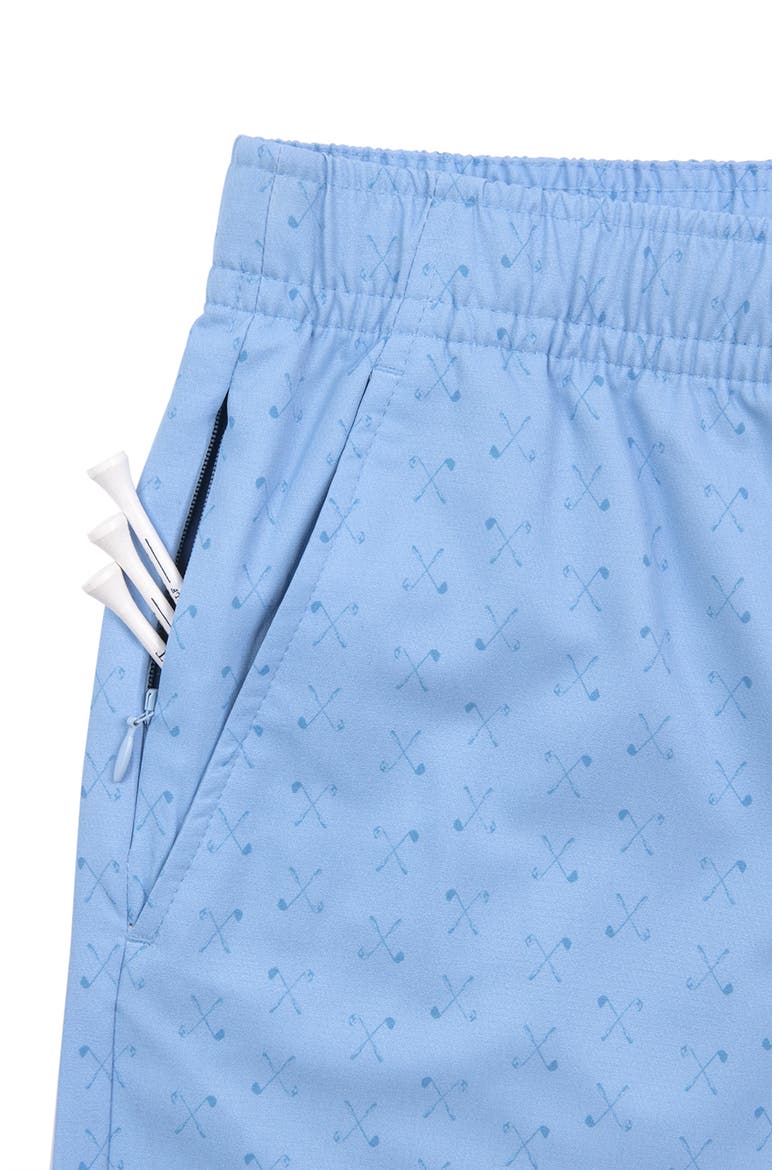 Regular Fit Golf Club Recycle Performance Drawstring Golf Shorts, Alternate, color, LT BLUE