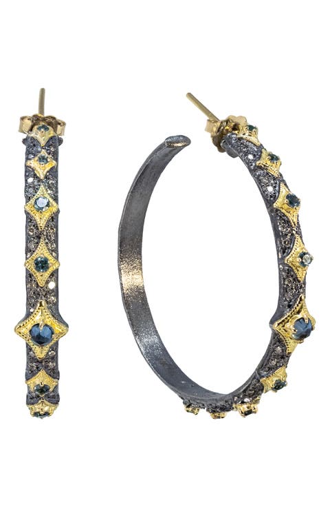 London Blue Topaz Hoop Earrings