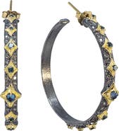 Armenta London Blue Topaz Hoop Earrings