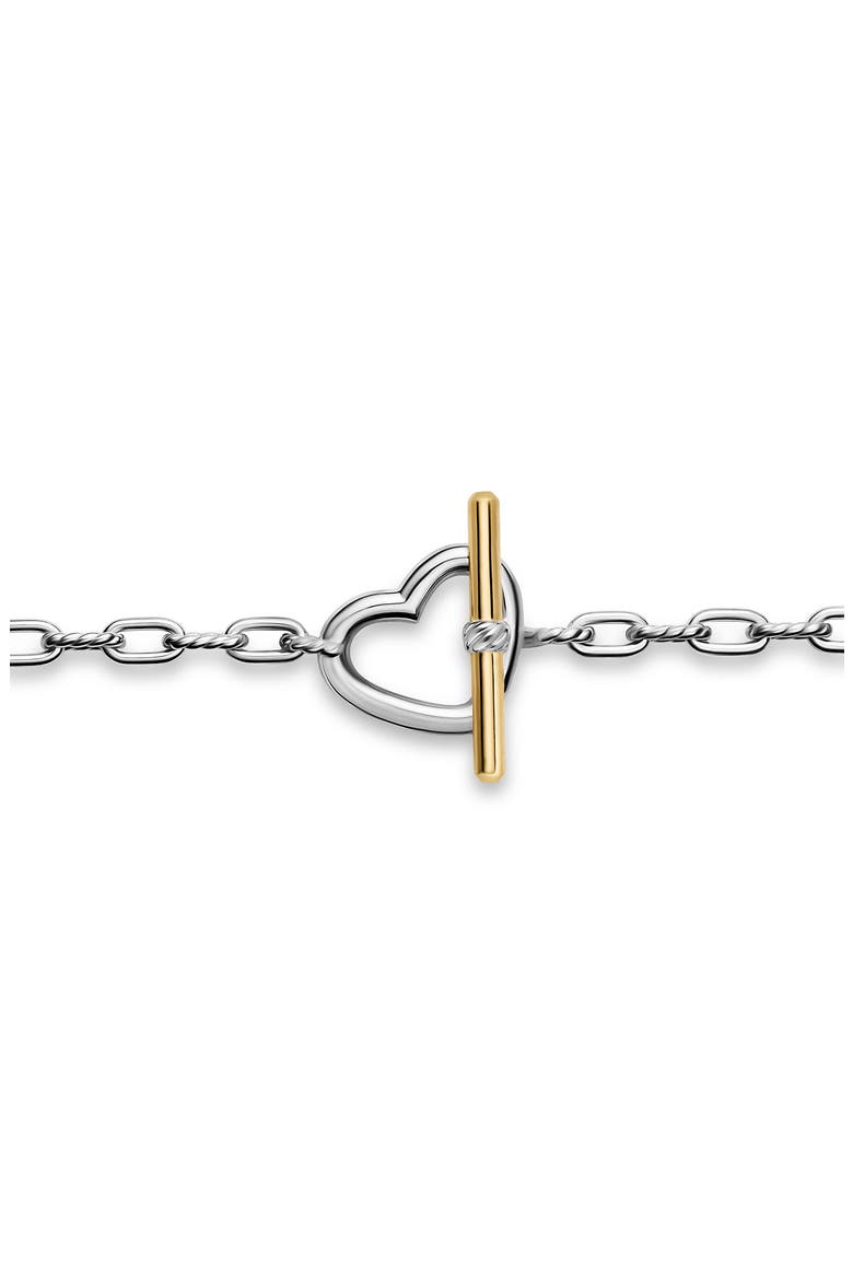 Madison® Heart Toggle Chain Necklace in Sterling Silver, 3mm, Alternate, color, SILVER