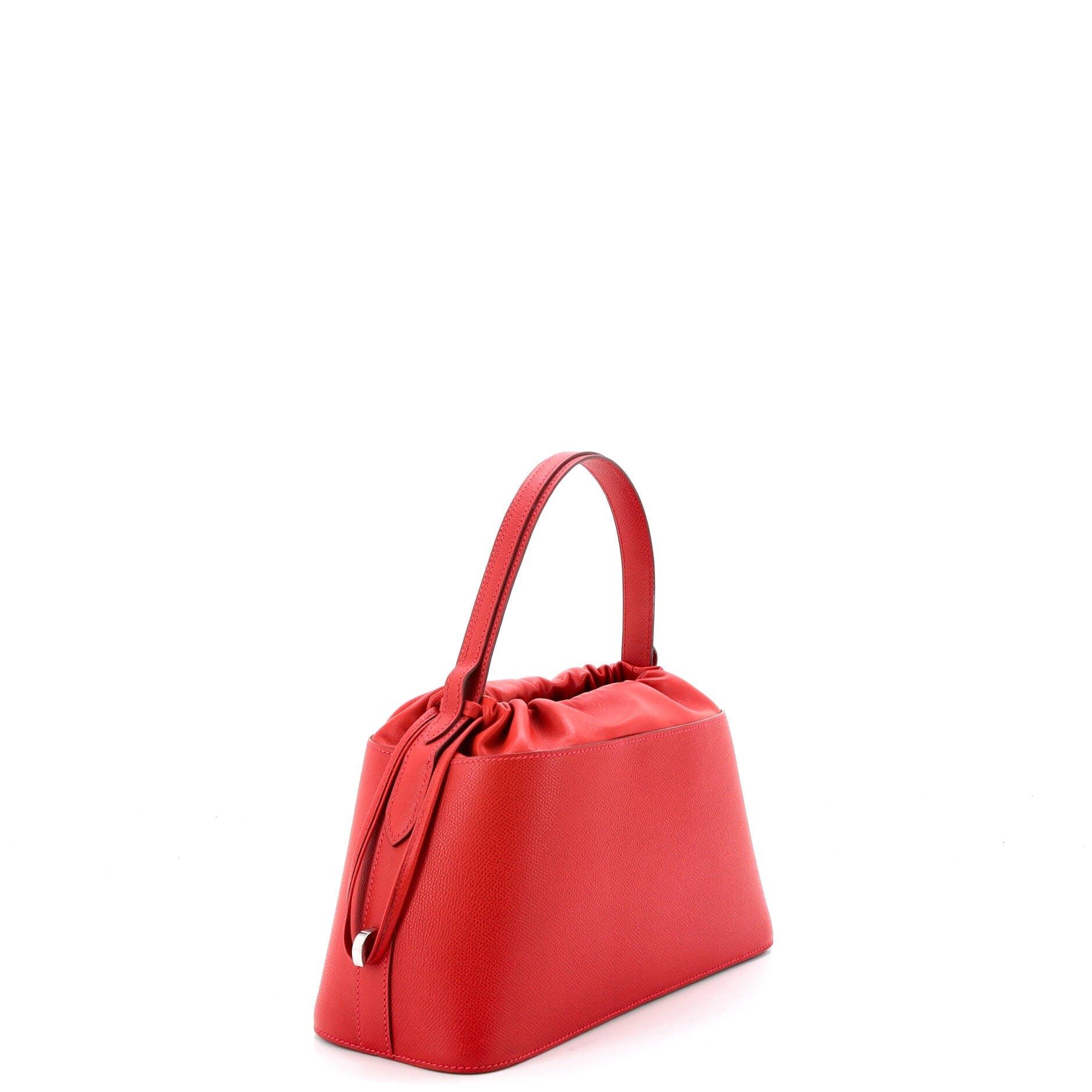 Pre-Owned Hermes De Paris Drawstring Handbag Epsom, Alternate, color, Rouge Vif