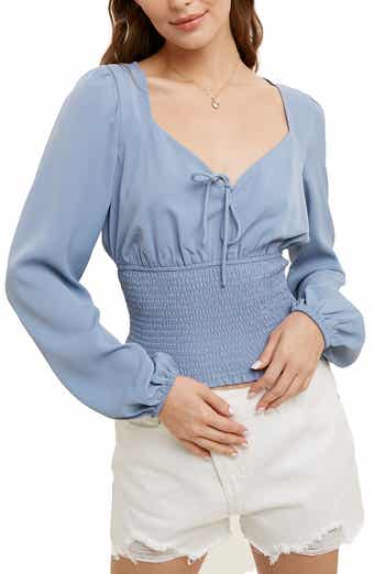WISHLIST Smocked Waist Top