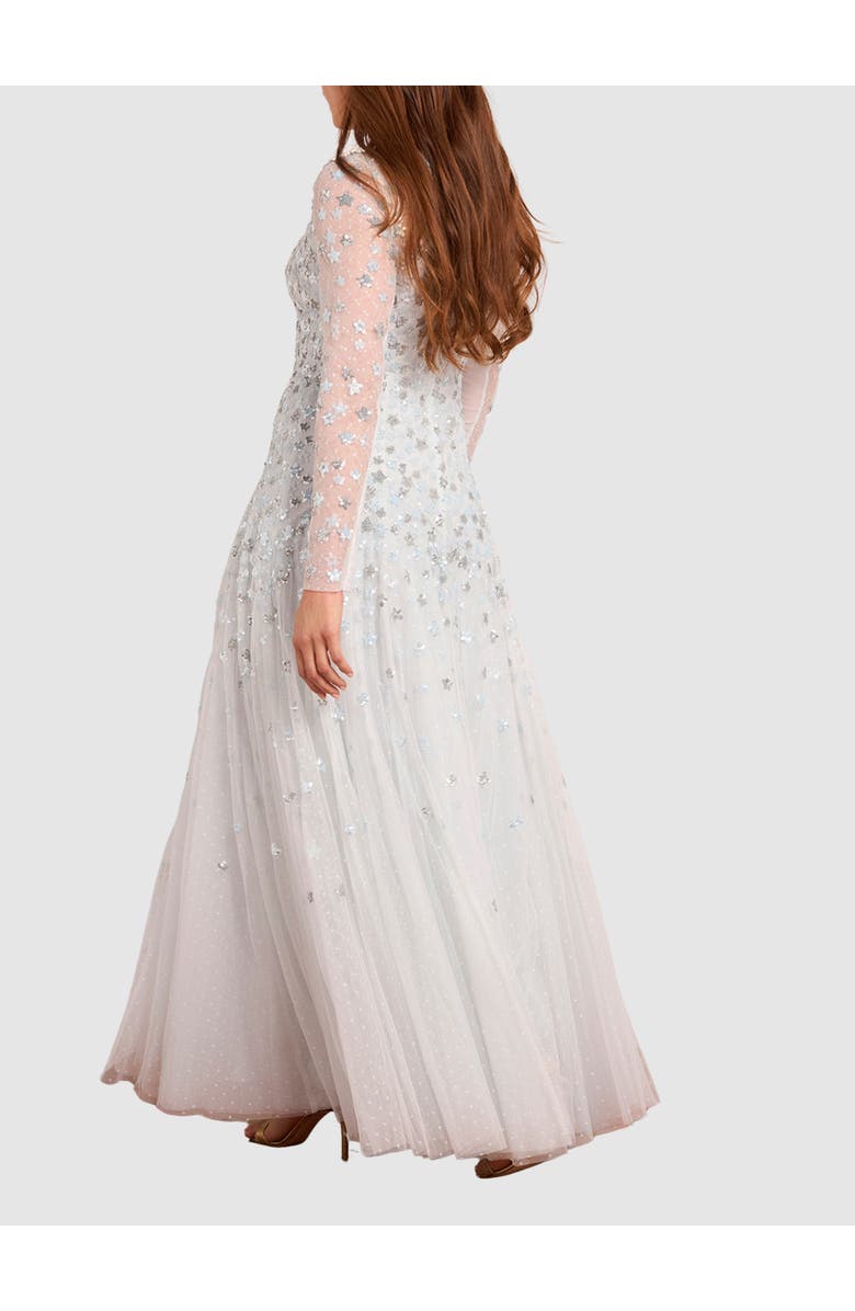 Needle & Thread Starry Nights Round Neck Gown, Alternate, color, Ice Blue