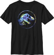 JURASSIC WORLD Boy's Jurassic World Earth Day T. Rex Logo  Graphic T-Shirt