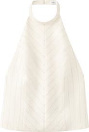 MANGO Open Back Halter Top