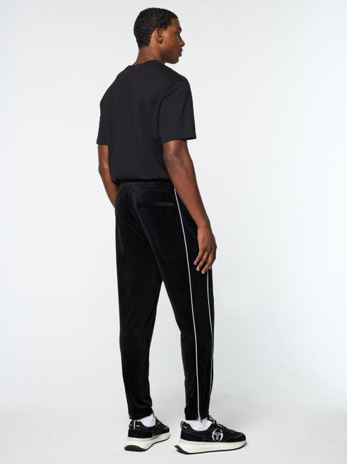 Sergio Tacchini Lioni Velour Track Pant In Black