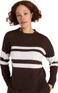 Haven Well Within Cotton Linen Stripe Roll Neck Sweater