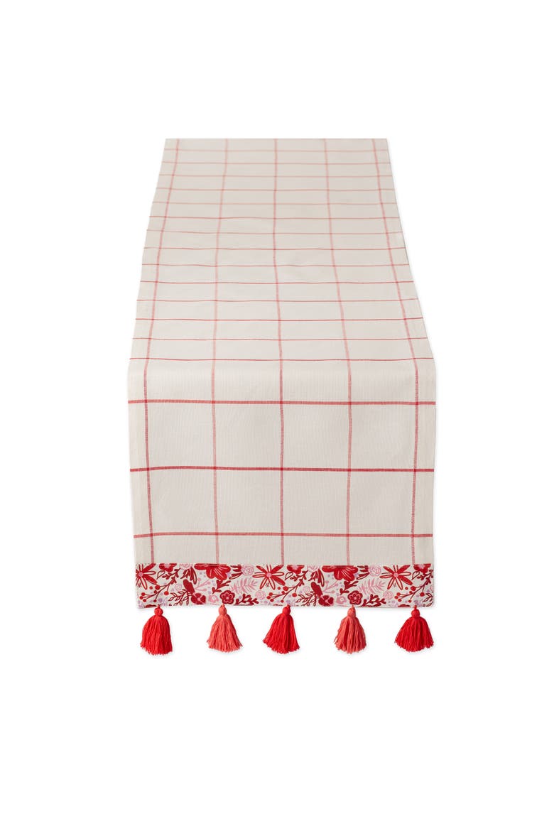 Darling Window Pane Table Runner, Main, color, Darling