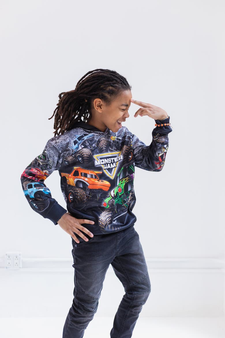 Long Sleeve Hooded Sweatshirt, Alternate, color, Black
