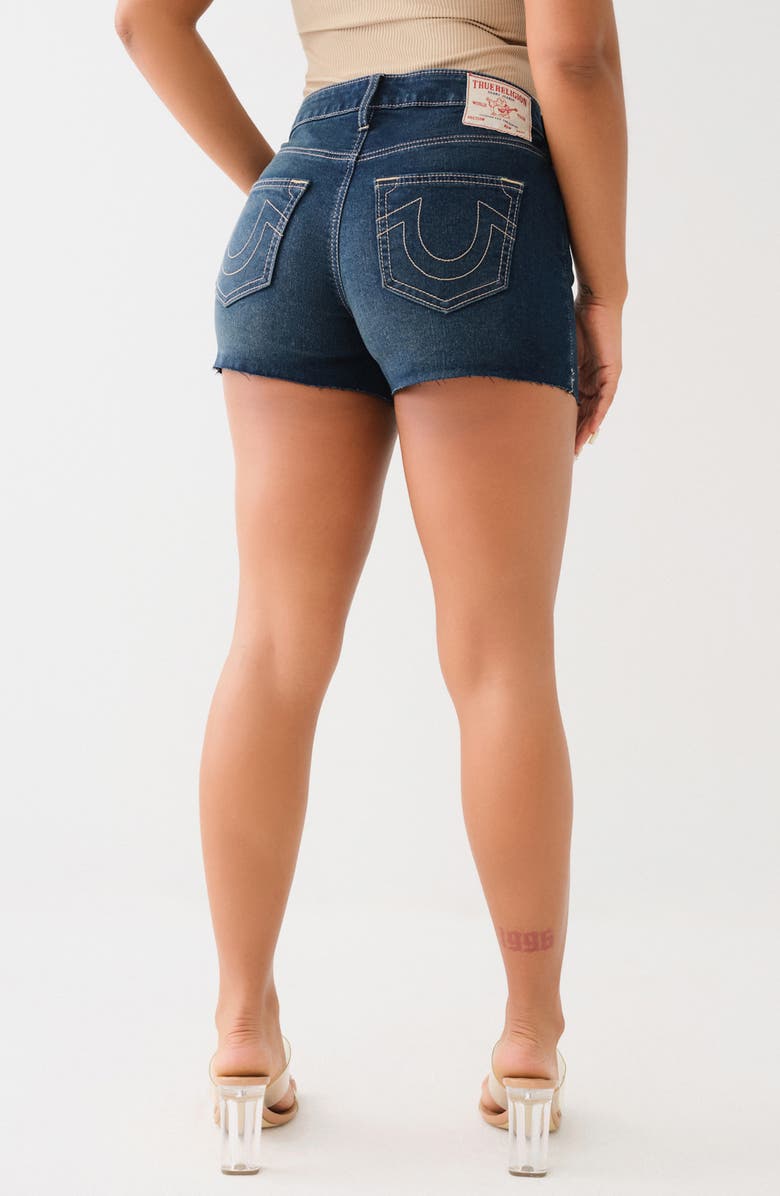 True Religion Jennie Raw Hem Shorts, Alternate, color, 