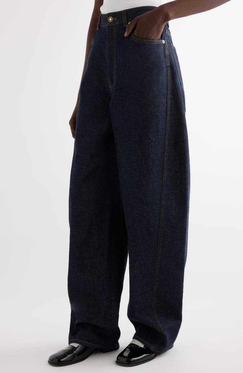 Givenchy Coccon Denim Trousers, Alternate, color, Dark Blue