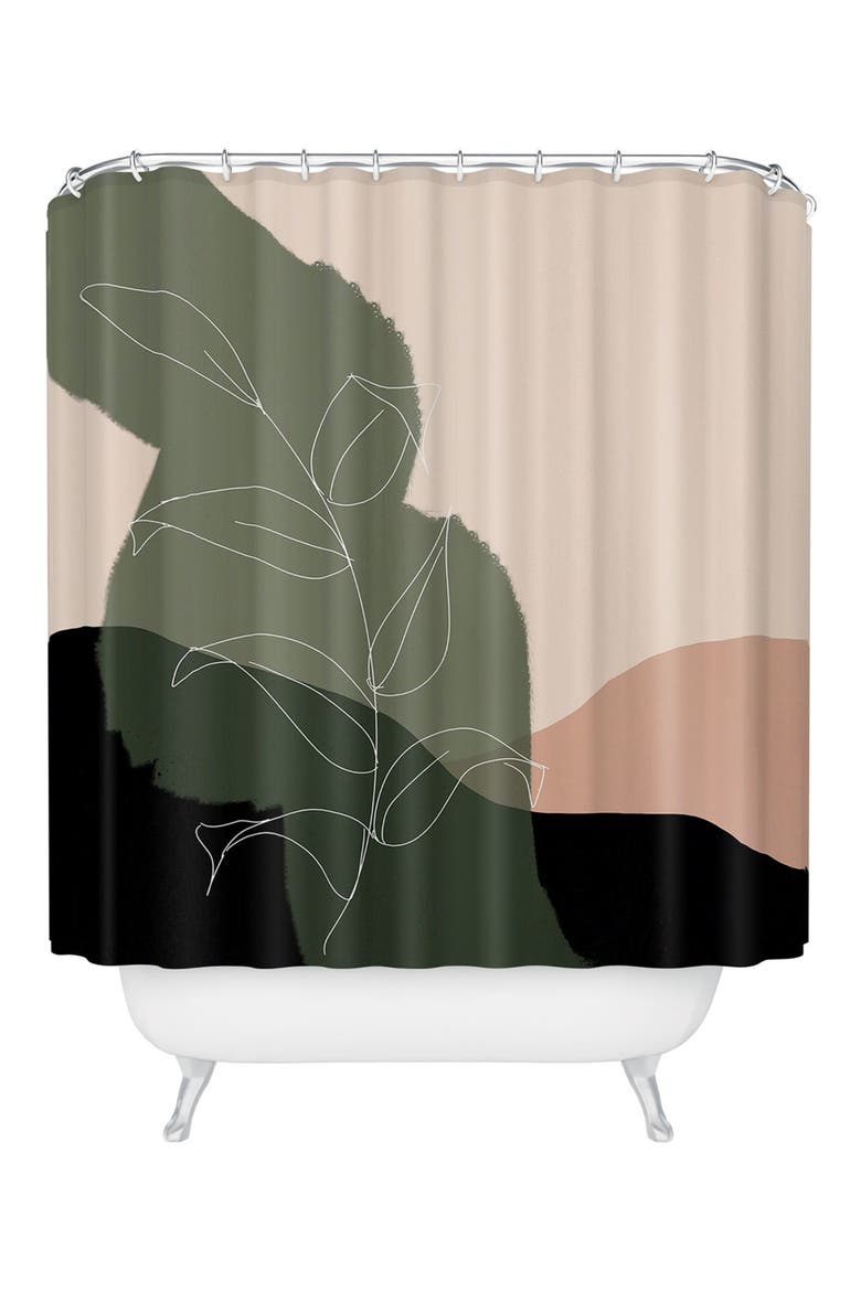 Boho Print Shower Curtain, Main, color, BEIGE